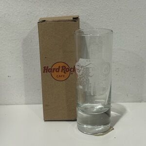 2009 Hard Rock Cafe Clear Glass with White Design